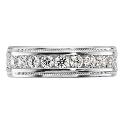 Men's 14K White Gold Diamond 11-Stone Ring Mounting – view 5