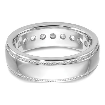 Men's 14K White Gold Diamond 11-Stone Ring Mounting – view 7