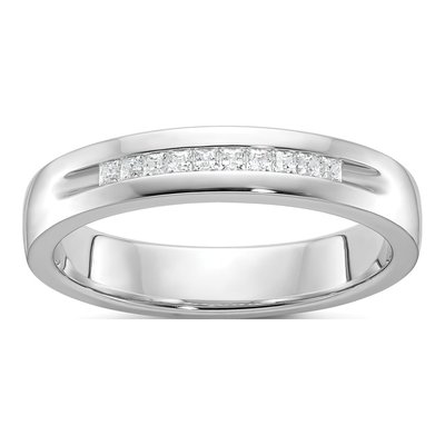 Men's 14K White Gold Diamond Ring Mounting