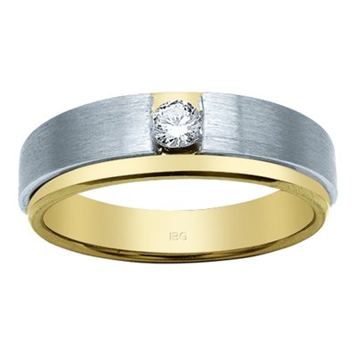Men's 14K White Gold 1/5 ct tw Diamond Solitaire Ring