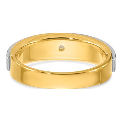 Men's 14K Two-Tone Gold 1/5 ct tw Diamond Solitaire Ring – view 5