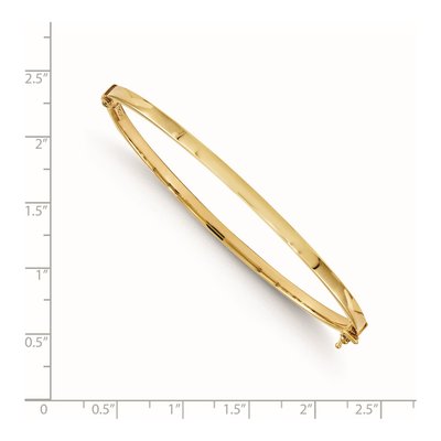 14K Yellow Gold Hinged Bangle Bracelet – view 3