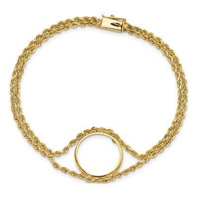 14K Yellow Gold Coin Bezel Coin Bezel – view 3