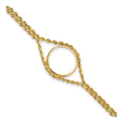 14K Yellow Gold Coin Bezel Coin Bezel