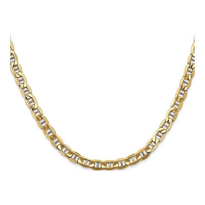 14K Yellow Gold 4.75mm Semi-Solid Anchor Chain – view 2