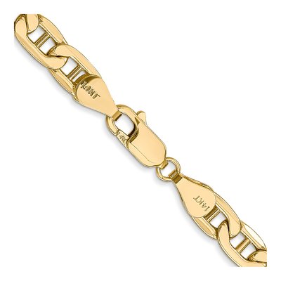 14K Yellow Gold 5.5mm Semi-Solid Anchor Chain – view 3