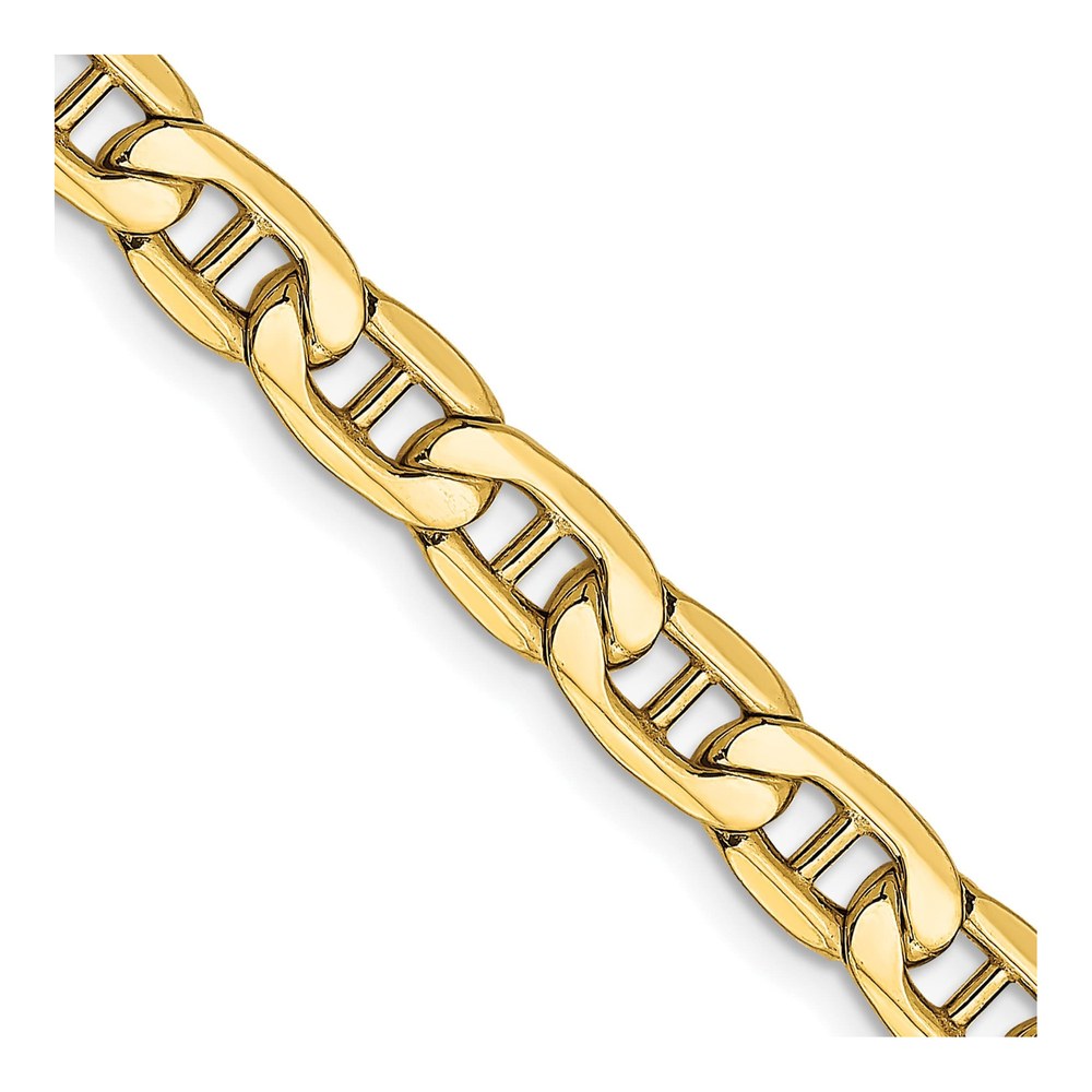 14K Yellow Gold 5.5mm Semi-Solid Anchor Chain