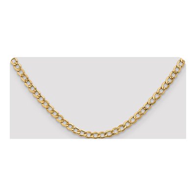 14K Yellow Gold 5.25mm Semi-Solid Curb Chain – view 4