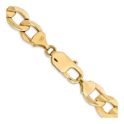 14K Yellow Gold 9mm Semi-Solid 22-inch Curb Chain – view 3