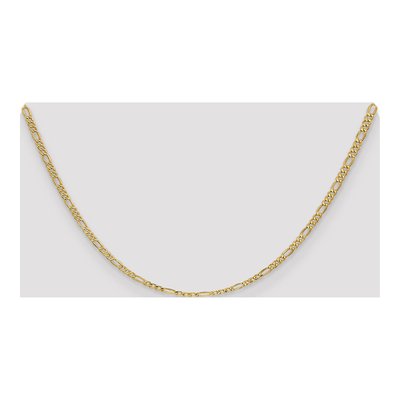 14K Yellow Gold 2.5mm Semi-Solid Figaro Chain – view 5