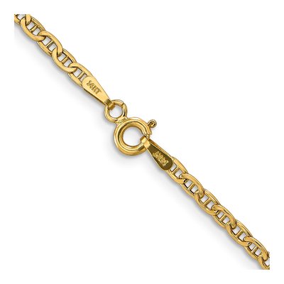 14K Yellow Gold 2.4mm Semi-Solid Anchor Chain – view 3