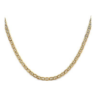 14K Yellow Gold 3.2mm Semi-Solid Anchor Chain – view 2