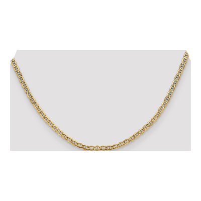 14K Yellow Gold 3.2mm Semi-Solid Anchor Chain – view 4