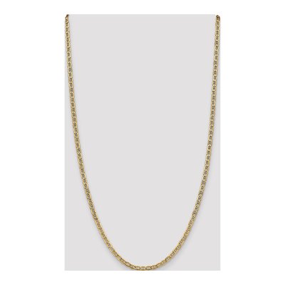 14K Yellow Gold 3.2mm Semi-Solid 26-Inch Anchor Chain – view 4