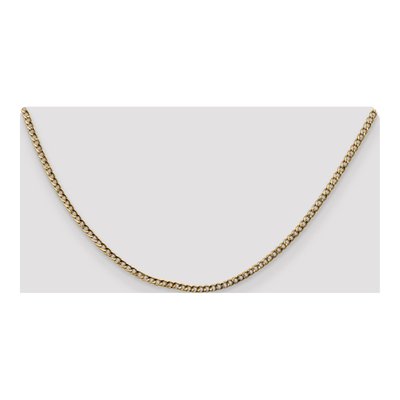 14K Yellow Gold 2.5mm Semi-Solid Curb Chain – view 4