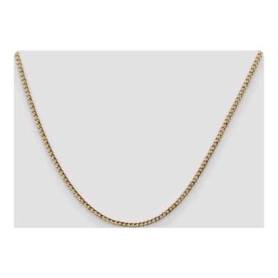 14K Yellow Gold 2.5mm Semi-Solid Curb Chain – view 4