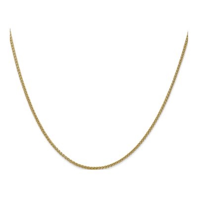 14K Yellow Gold 1.55mm Semi-Solid Wheat Chain – view 4