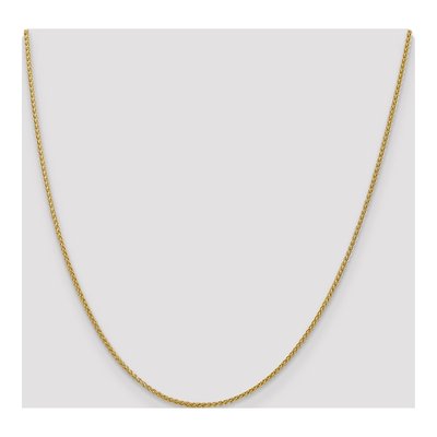 14K Yellow Gold 1.55mm Semi-Solid Wheat Chain – view 5