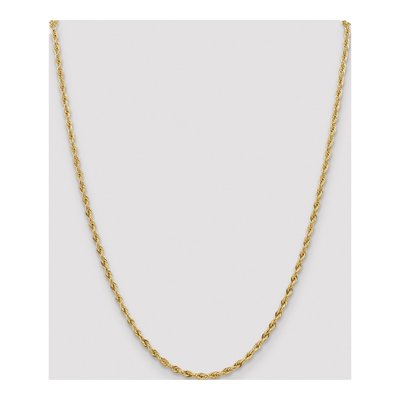 14K Yellow Gold 3mm Semi-Solid Rope Chain – view 5