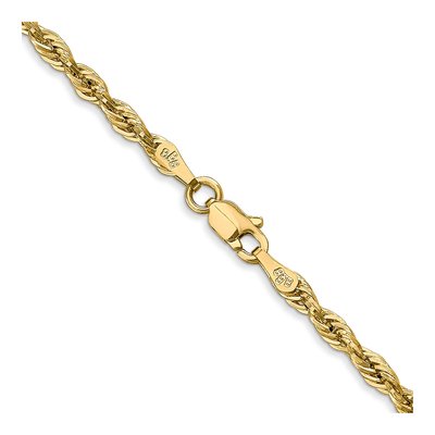 14K Yellow Gold 2.8mm Semi-Solid Rope Chain – view 4