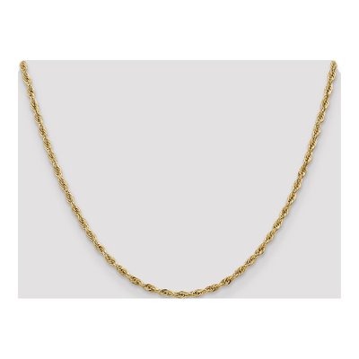 14K Yellow Gold 2.8mm Semi-Solid Rope Chain – view 5