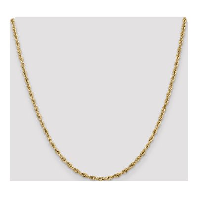 14K Yellow Gold 2.8mm Semi-Solid Rope Chain – view 6