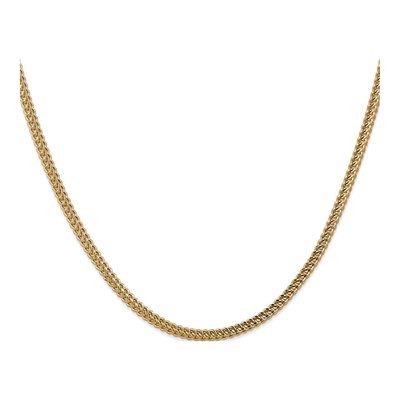 14K Yellow Gold 3mm Semi-Solid Franco Chain – view 3