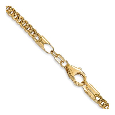 14K Yellow Gold 3mm Semi-Solid Franco Chain – view 4