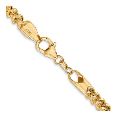 14K Yellow Gold 3.7mm Semi-Solid Franco Chain – view 4