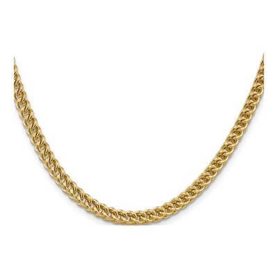 14K Yellow Gold 4.5mm Semi-Solid Franco Chain – view 3