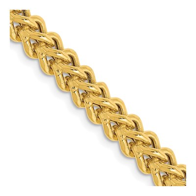 14K Yellow Gold 4.5mm Semi-Solid Franco Chain