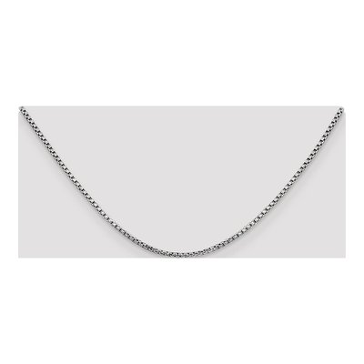 14K White Gold 1.75mm Semi-Solid Round Box Chain – view 6