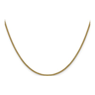 14K Yellow Gold 1.5mm Semi-Solid Round Box Chain – view 4