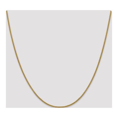 14K Yellow Gold 1.5mm Semi-Solid Round Box Chain – view 5