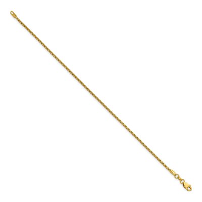 14K Yellow Gold 1.5mm Semi-Solid Round Box Chain Bracelet – view 3