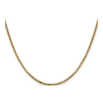 14K Yellow Gold 1.75mm Semi-Solid Round Box Chain – view 4