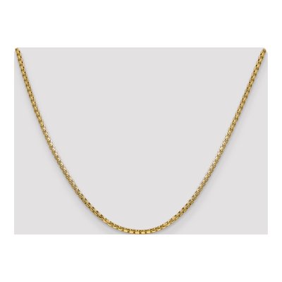 14K Yellow Gold 2.45mm Semi-Solid Round Box Chain – view 4