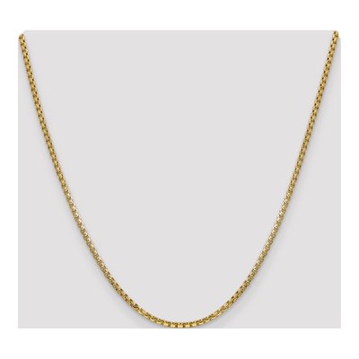 14K Yellow Gold 2.45mm Semi-Solid Round Box Chain – view 4
