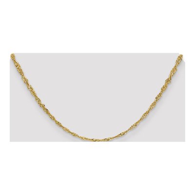14K Yellow Gold 2.75mm Hollow Singapore Chain – view 5