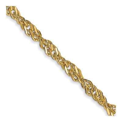 14K Yellow Gold 2.75mm Hollow Singapore Chain