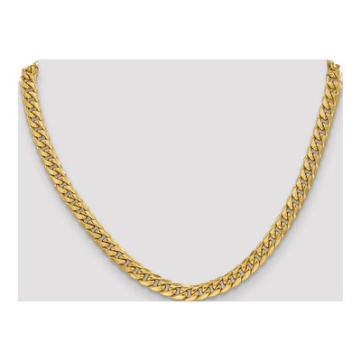 14K Yellow Gold 6mm Semi-Solid Miami Cuban Chain – view 4