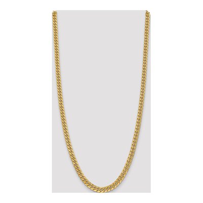 14K Yellow Gold 6mm Semi-Solid 28-inch Miami Cuban Chain – view 4