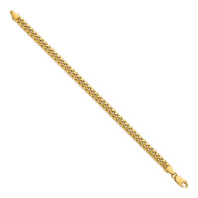 14K Yellow Gold 6mm Semi-Solid Miami Cuban Chain Bracelet – view 2