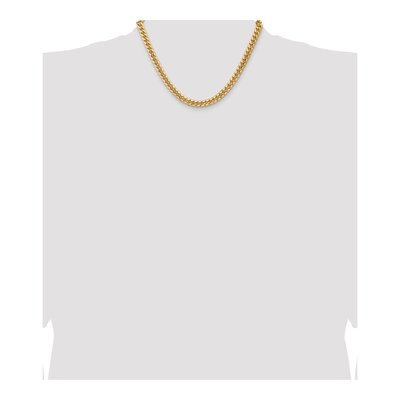 14K Yellow Gold 7.3mm Semi-Solid Miami Cuban Chain – view 4