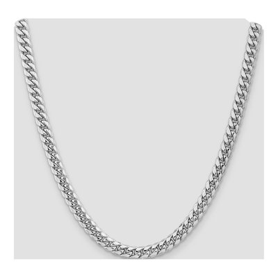 14K White Gold 7.3mm Semi-Solid Miami Cuban Chain – view 4