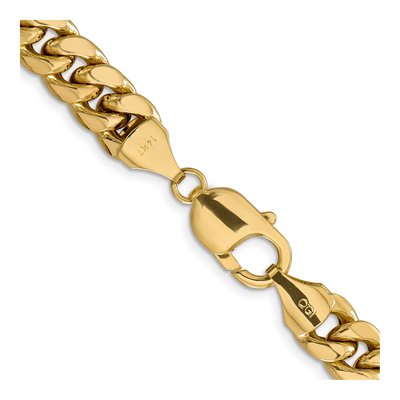 14K Yellow Gold 9.3mm Semi-Solid Miami Cuban Chain – view 3