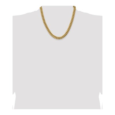14K Yellow Gold 9.3mm Semi-Solid Miami Cuban Chain – view 4