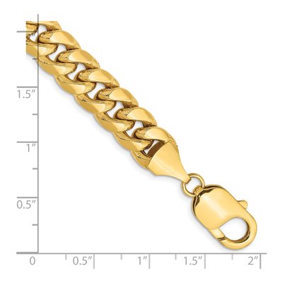 14K Yellow Gold 9.3mm Semi-Solid Miami Cuban Chain Bracelet – view 2