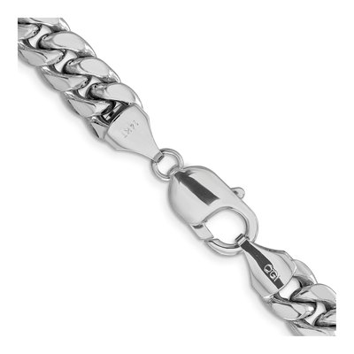14K White Gold 9.3mm Semi-Solid Miami Cuban Chain – view 3