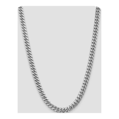 14K White Gold 9.3mm Semi-Solid Miami Cuban Chain – view 4
